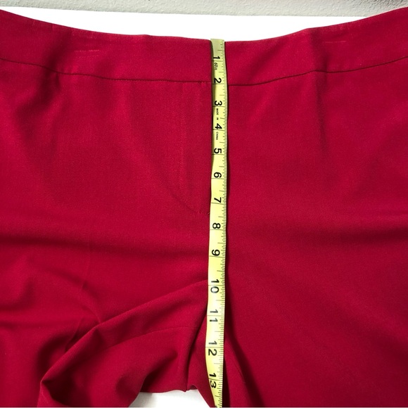 Nine West Waist Band Skinny Leg Crimson Red Versatile Stretch Pants Trousers 14 - Picture 13 of 15